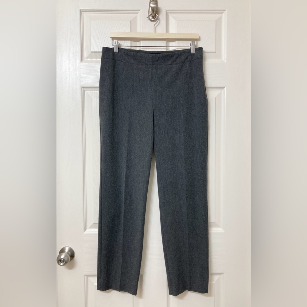 Talbots Heritage Gray High Waisted Straight Leg Trouser Pant 8 Elevated Tailored